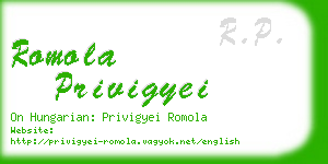 romola privigyei business card